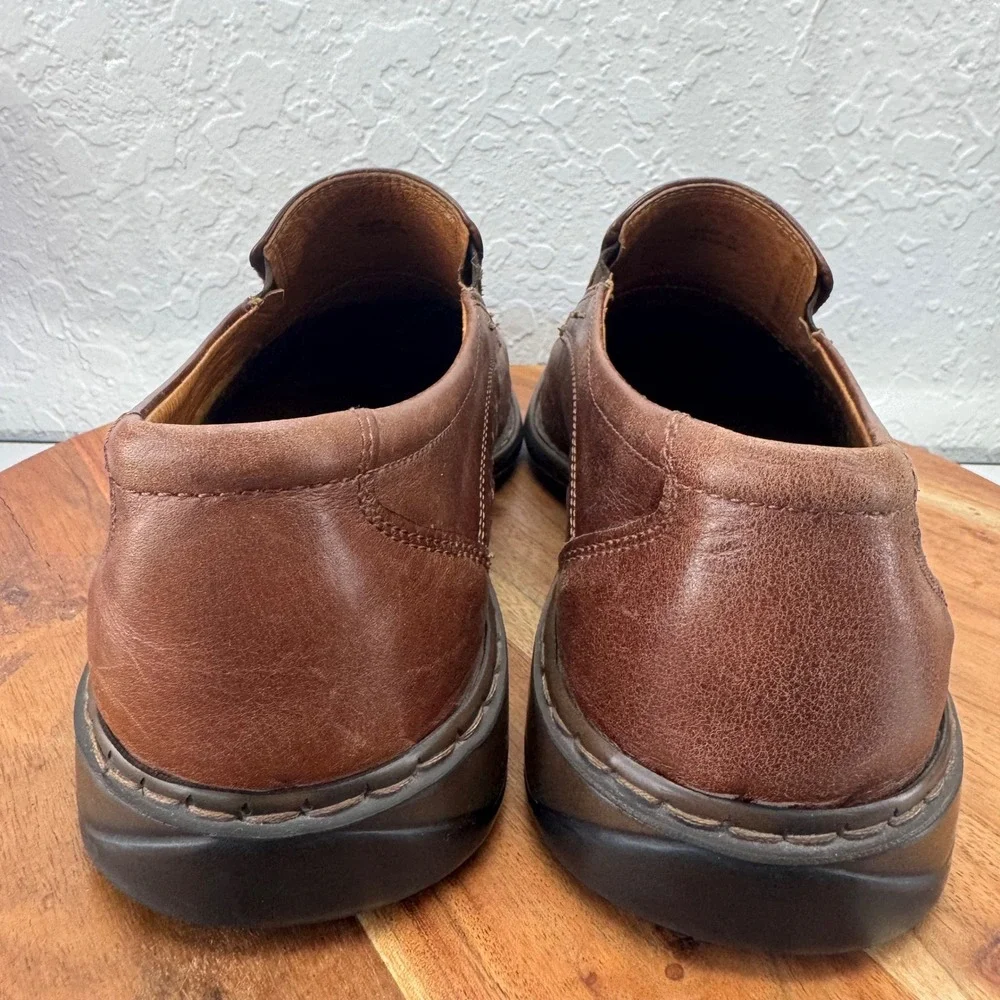 Josef Seibel Men's 45 Dark Brown‎ Leather Slip On Loafer Shoes Comfort